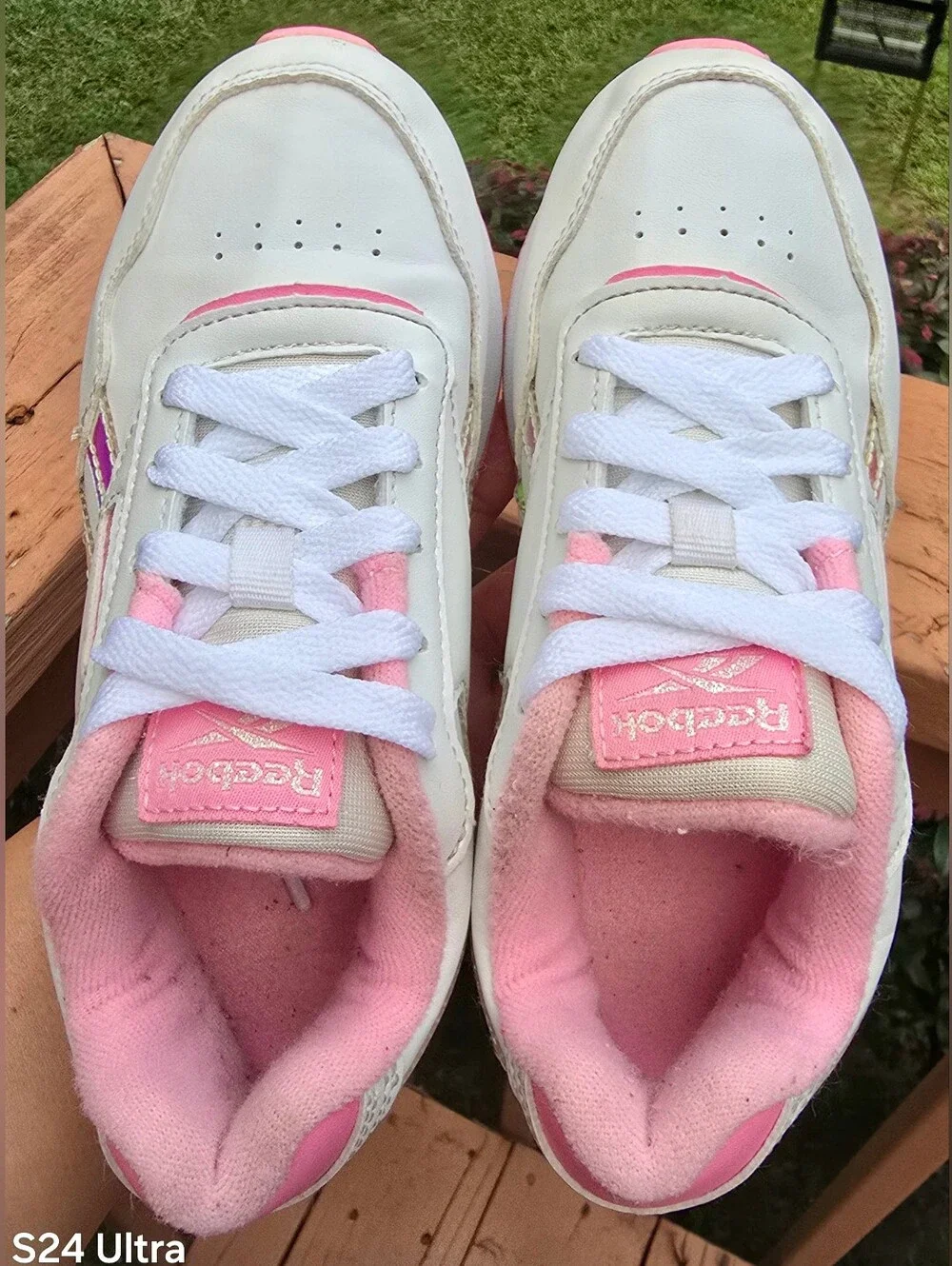 Sz 13 Toddler Girl's REEBOK CLASSIC White/Pink